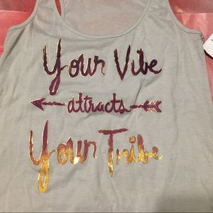 Yoga Vibe Tribe Tank Small NEW workout